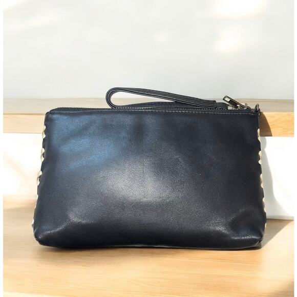 Y2K Isabella Fiore Embroidered Leather Clutch Bag & Large Wristlet - Picture 8 of 13